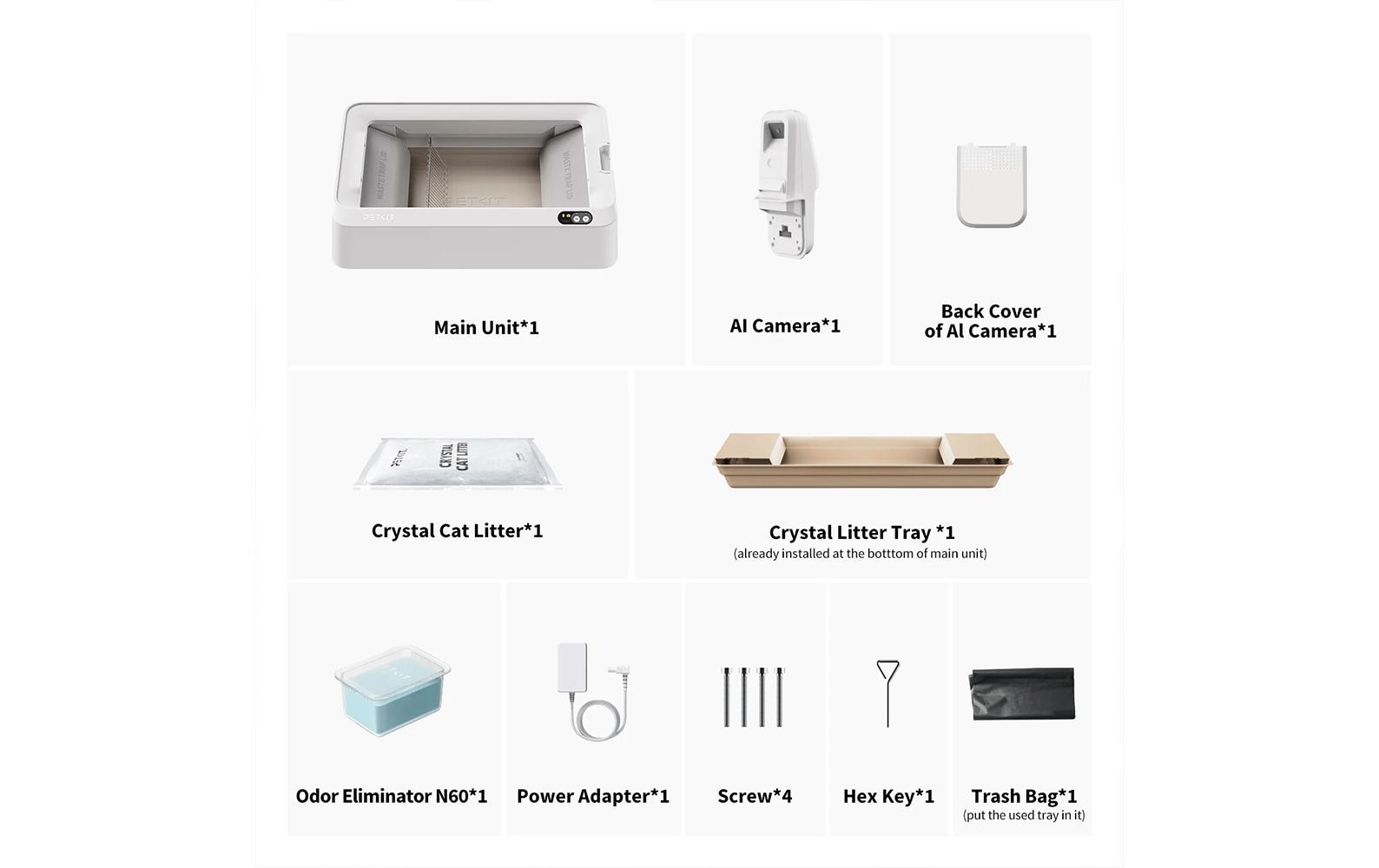 PETKIT Katzentoilette Purobot Crystal Duo, selbstreinigend