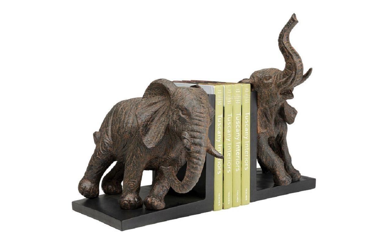 Kare Buchstützen-Set Elefanten 2er Set Braun Kare Buchstützen-Set Elefanten 2er Set Braun