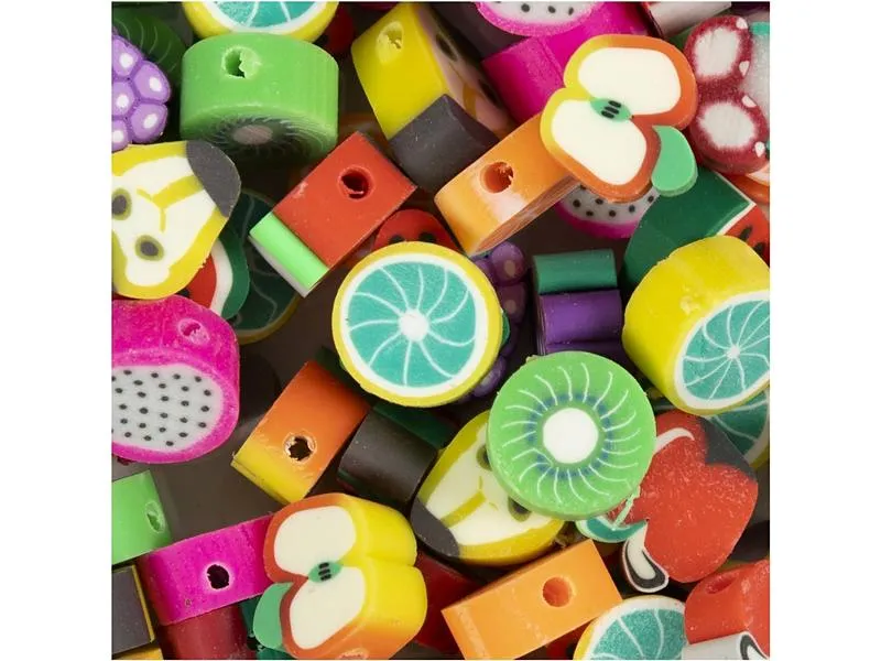 Creativ Company Perlen Ton Figurperlen 60 Stück, Frucht Creativ Company Perlen Ton Figurperlen 60 Stück, Frucht