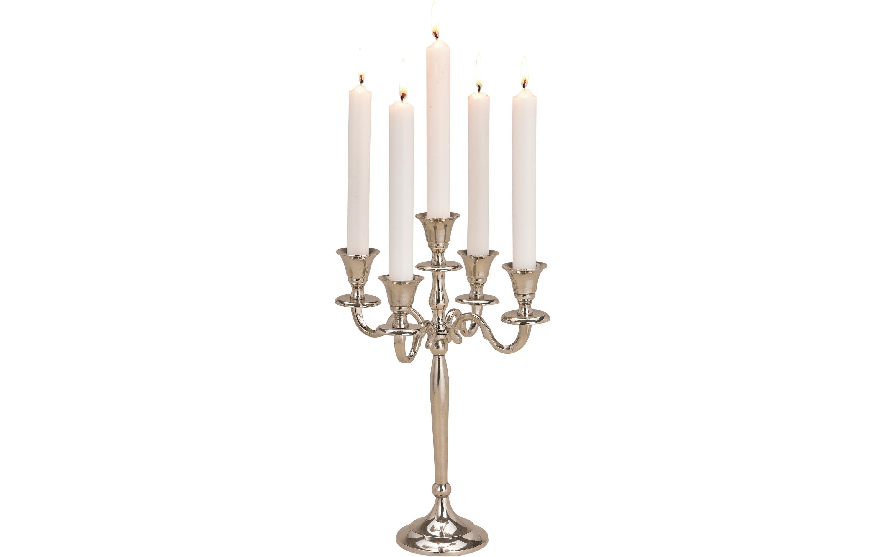 G. Wurm Kerzenständer mit 5 Armen 1 Stück, Silber