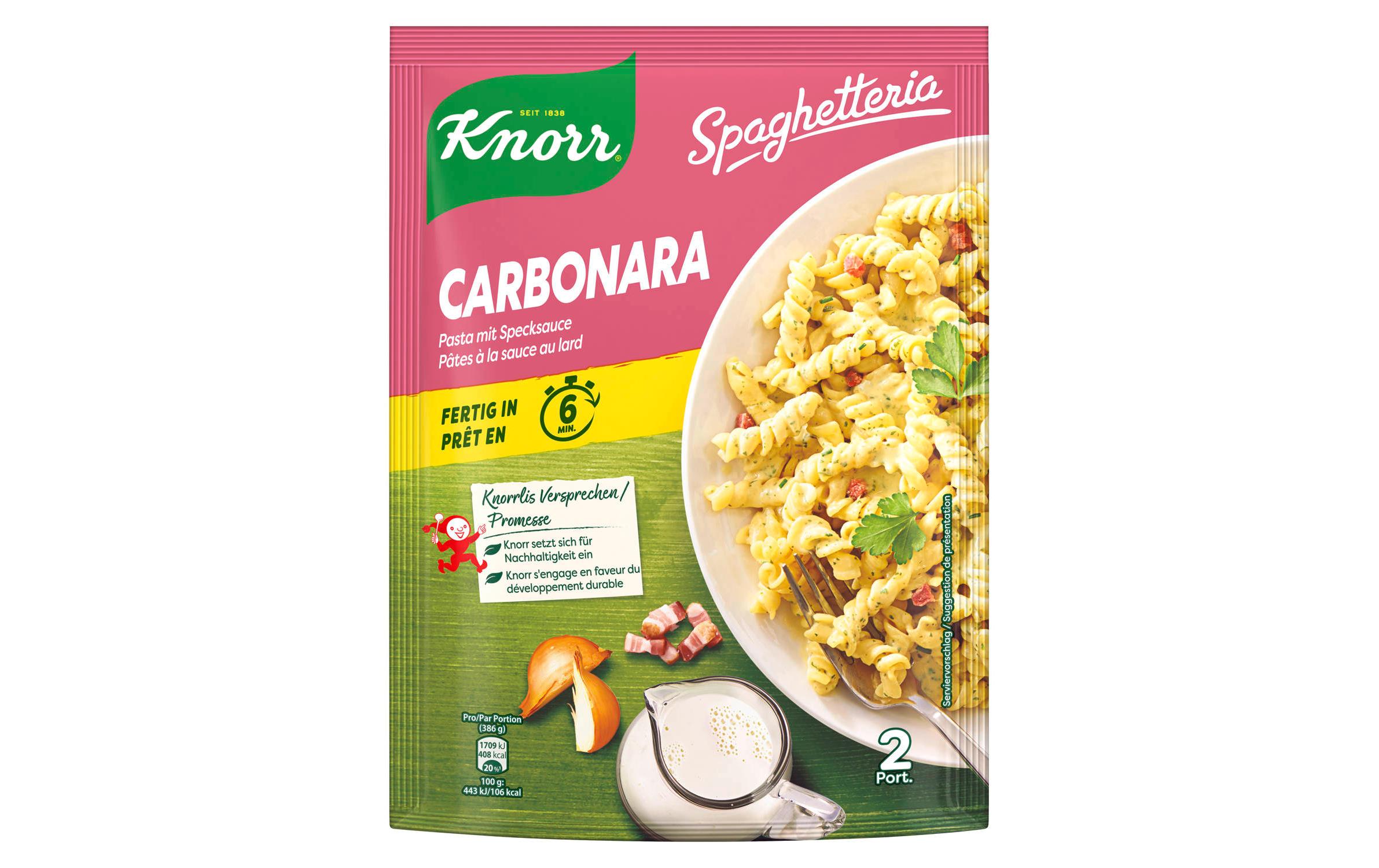 Knorr Spaghetteria Carbonara 2 Portionen Knorr Spaghetteria Carbonara 2 Portionen