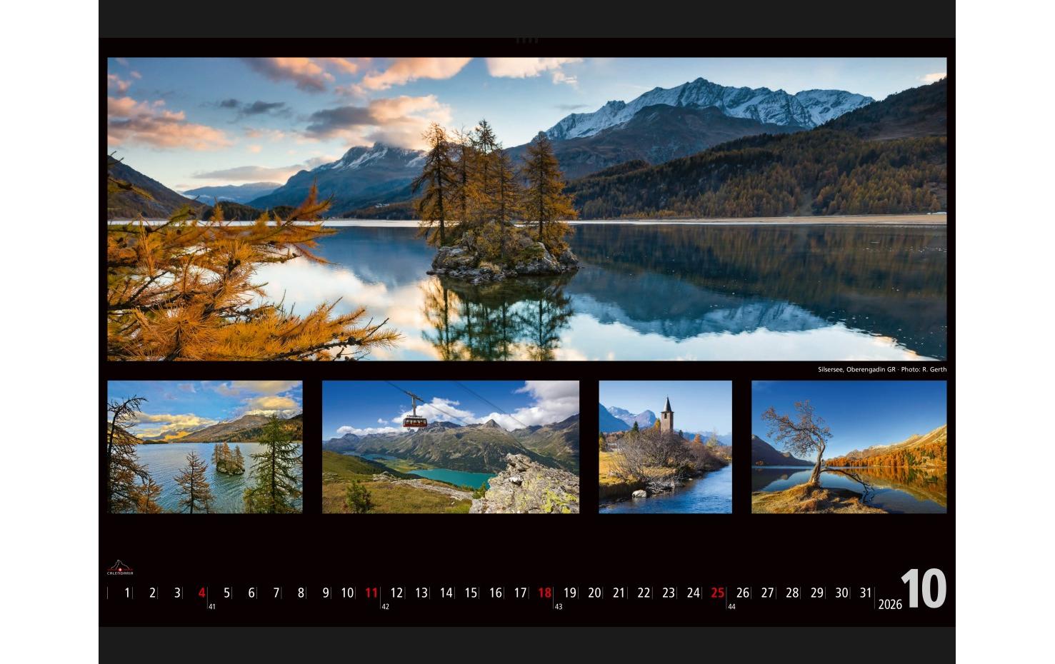 Calendaria Kalender Panoramic Switzerland 2026
