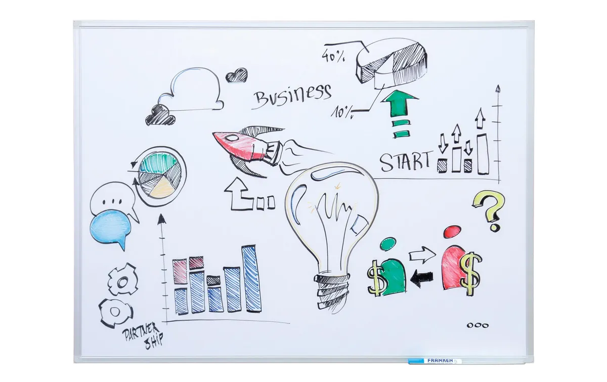 Franken Whiteboard X-tra!Line 60 cm x 90 cm, Weiss