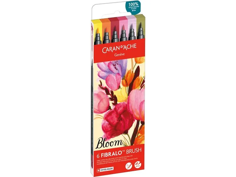 Caran d'Ache Filzstift Set Fibralo Brush Bloom 6-teilig Caran d'Ache Filzstift Set Fibralo Brush Bloom 6-teilig