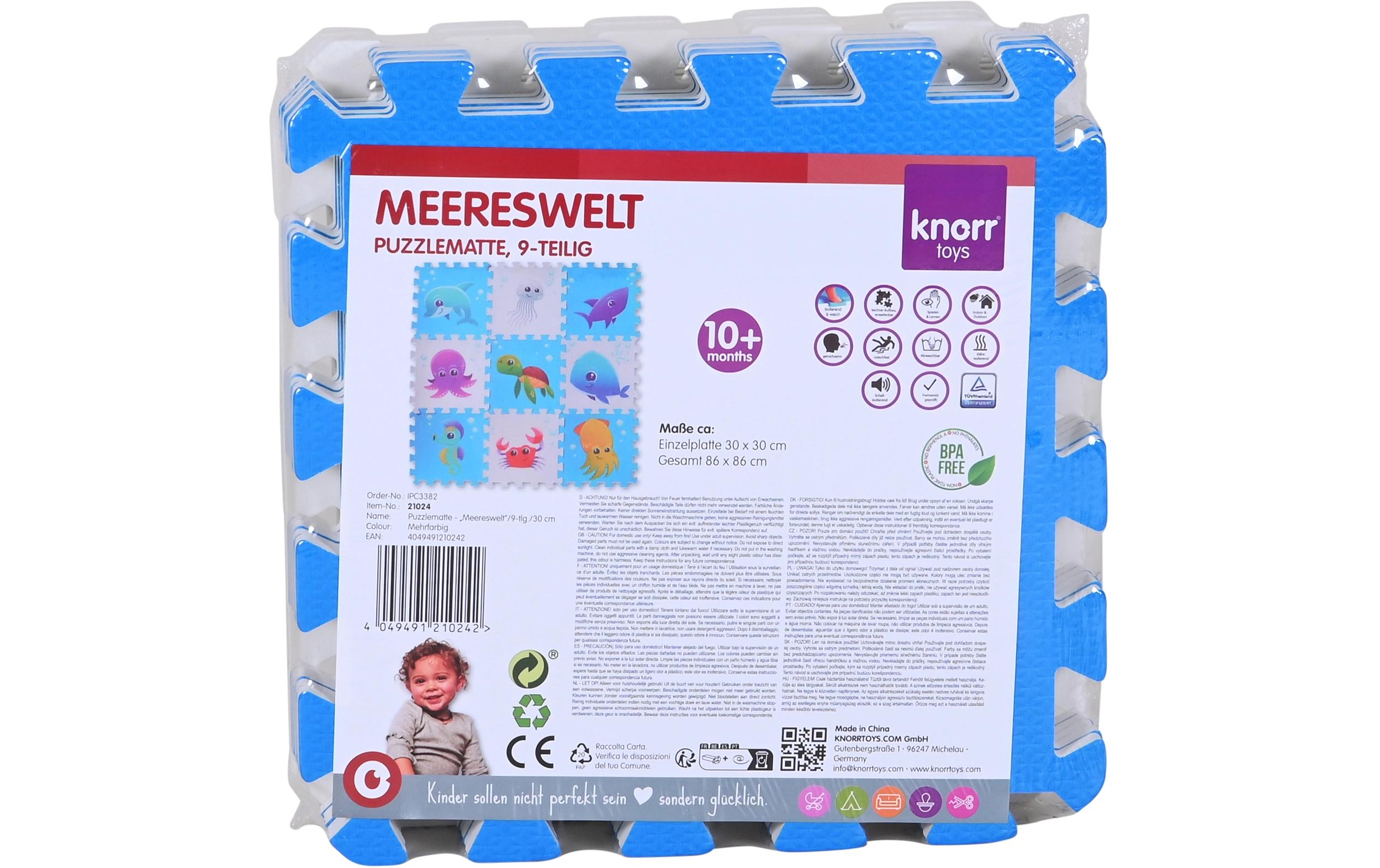 Knorrtoys Puzzlematte Meereswelt 9-teilig