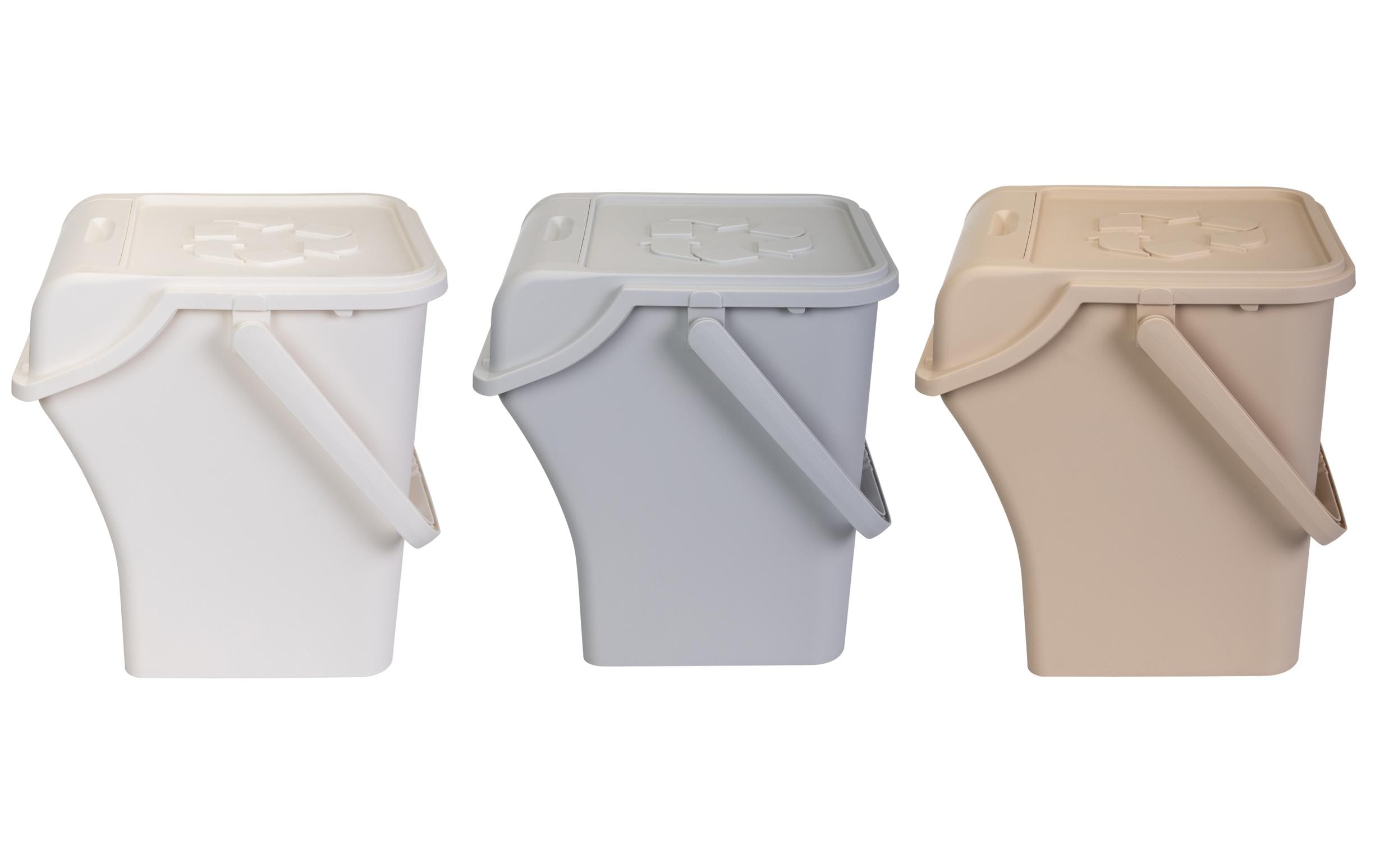 COCON Recyclingbehälter Sorto Mehrfarbig, 3 Stück, 45 L