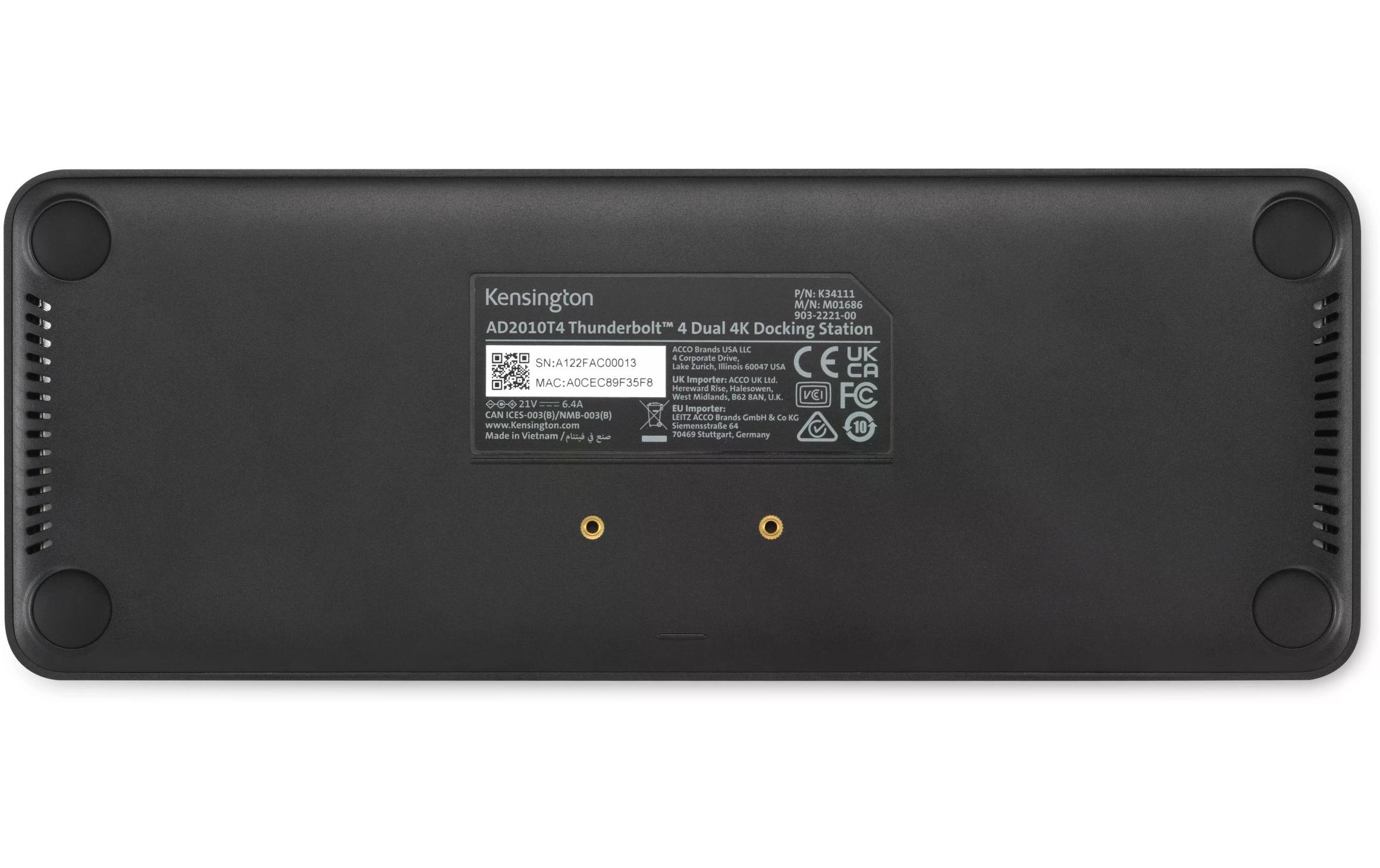 Kensington Dockingstation SD5760T Thunderbolt 4 Dual 4K, 96 W PD