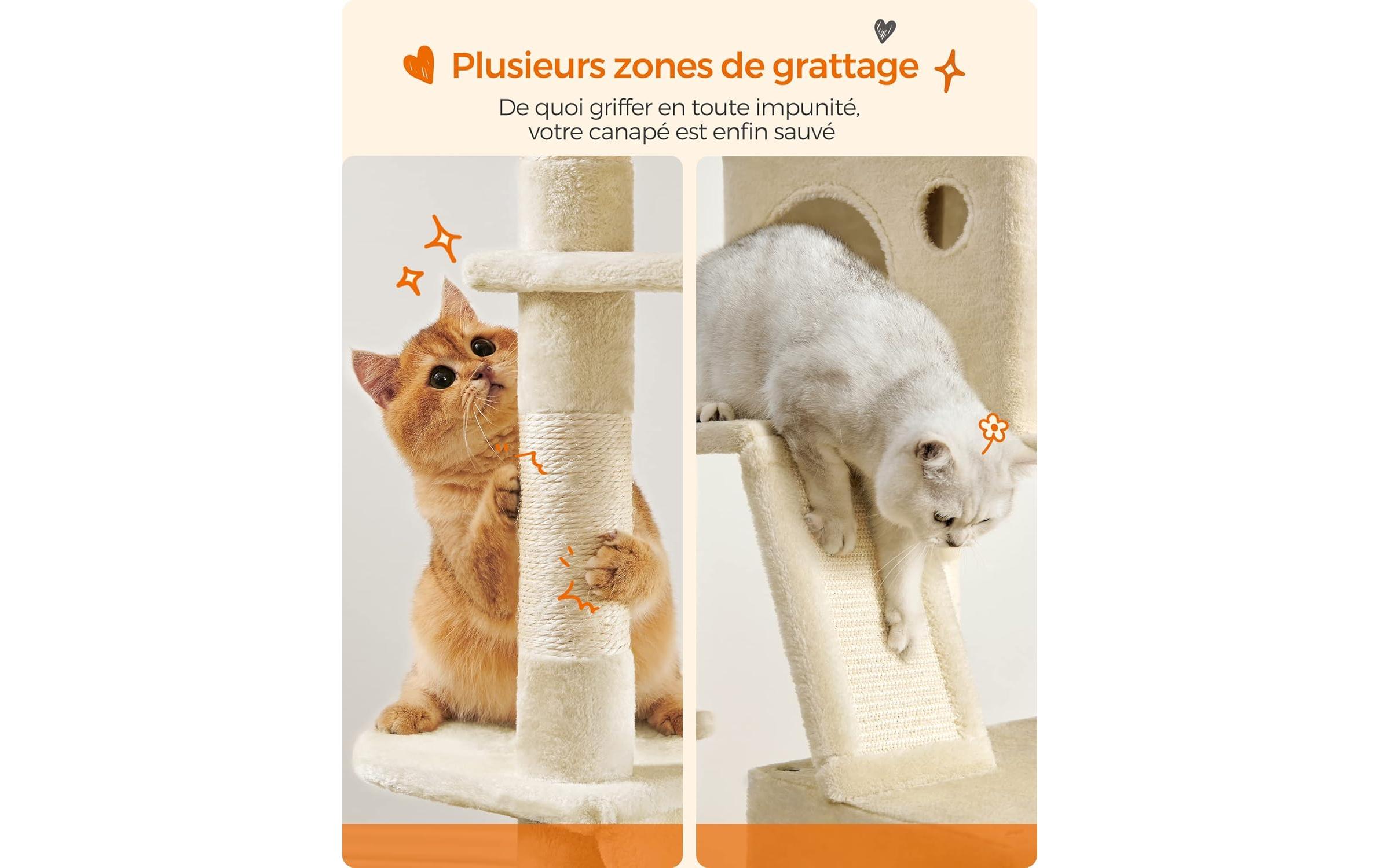 Feandrea Kratzbaum sandbeige 60 x 50 x 206 cm