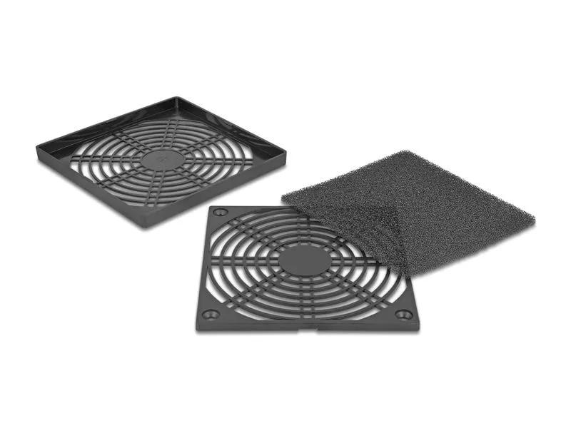 Delock Lüftergitter mit Staubfilter 120 x 120 mm