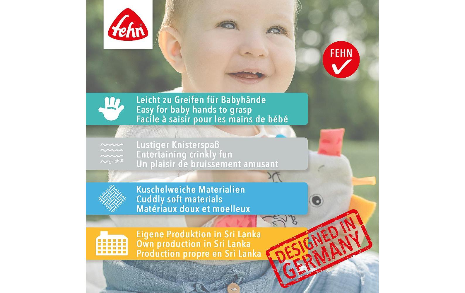 fehn Greifling Knister-Schmetterling Mehrfarbig