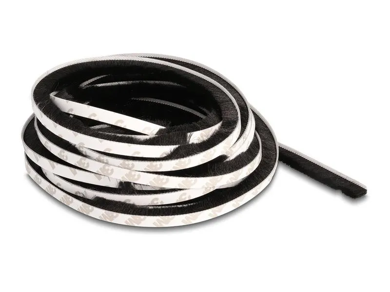 Delock Bürstenstreifen selbstklebend schwarz, 10mm - 5m Delock Bürstenstreifen selbstklebend schwarz, 10mm - 5m
