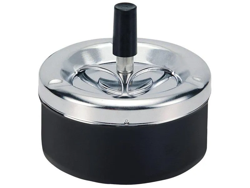 Dameco Aschenbecher mit Schleuderdeckel, Schwarz Dameco Aschenbecher mit Schleuderdeckel, Schwarz