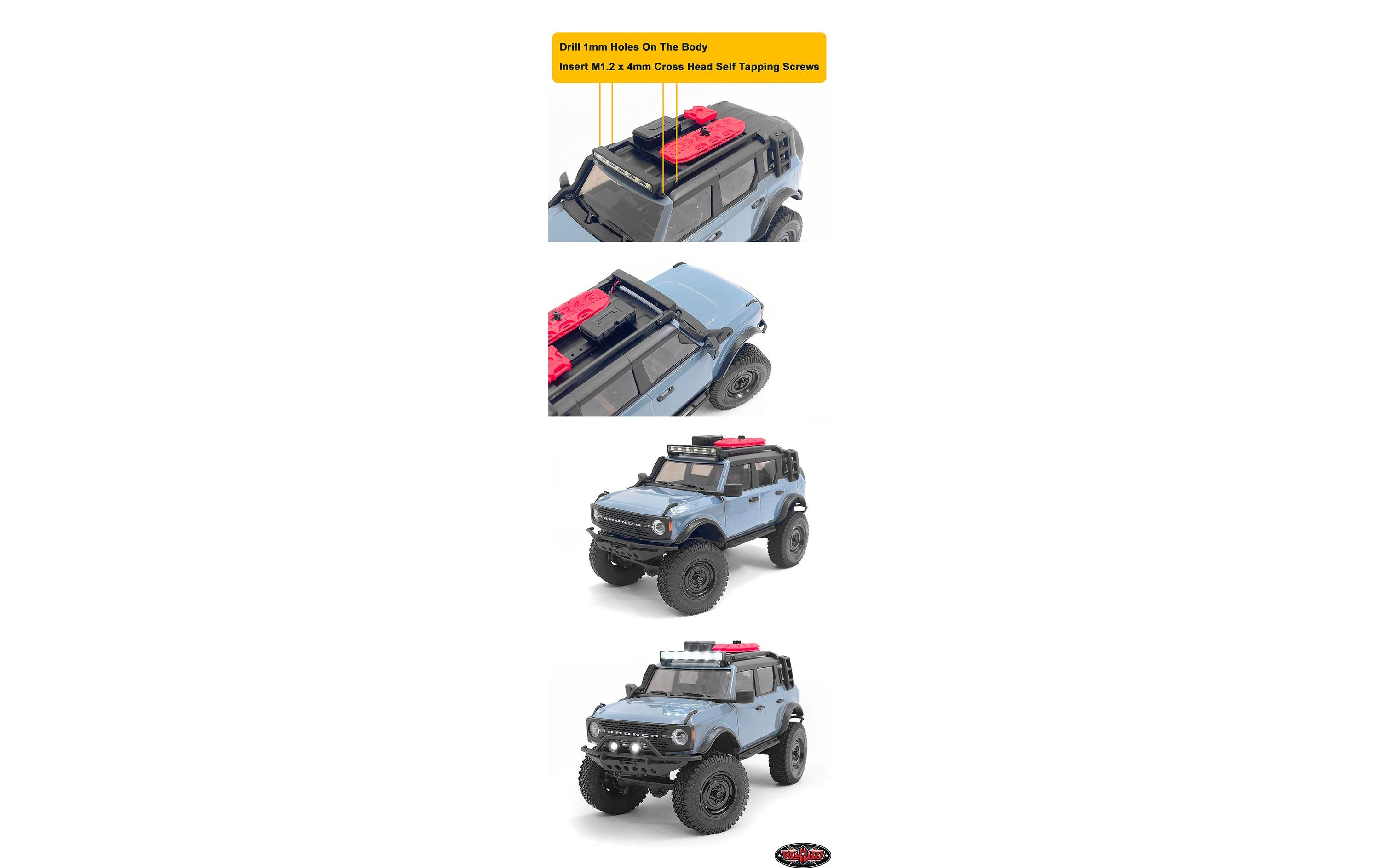 RC4WD Modellbau-Karosseriezubehör Light Bar SCX24 21 Bronco