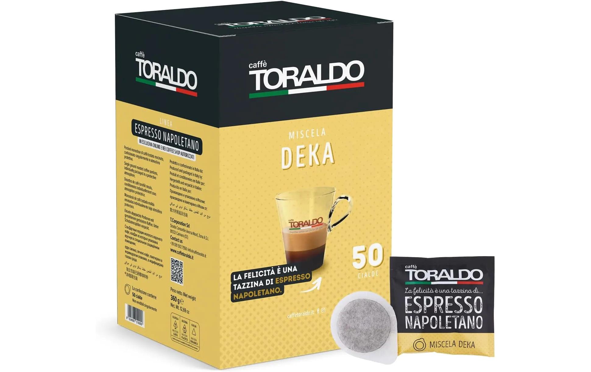 Caffè Toraldo Kaffeepads Miscela Dek Koffeinfreie 50 Stück Caffè Toraldo Kaffeepads Miscela Dek Koffeinfreie 50 Stück