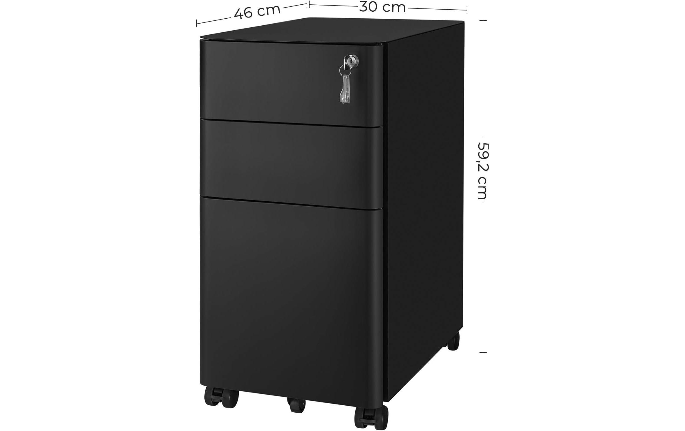 Songmics Multifunktionswagen 30 x 46 x 59 cm, Schwarz