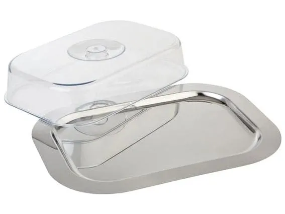 APS Tablett mit Haube Finesse Transparent/Silber