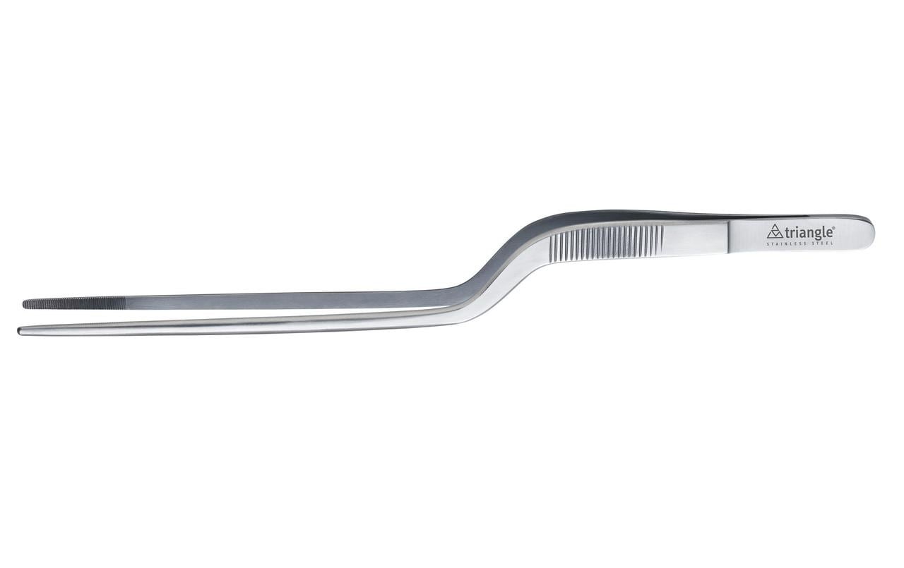 triangle Küchenzange gekröpft 20 cm Silber