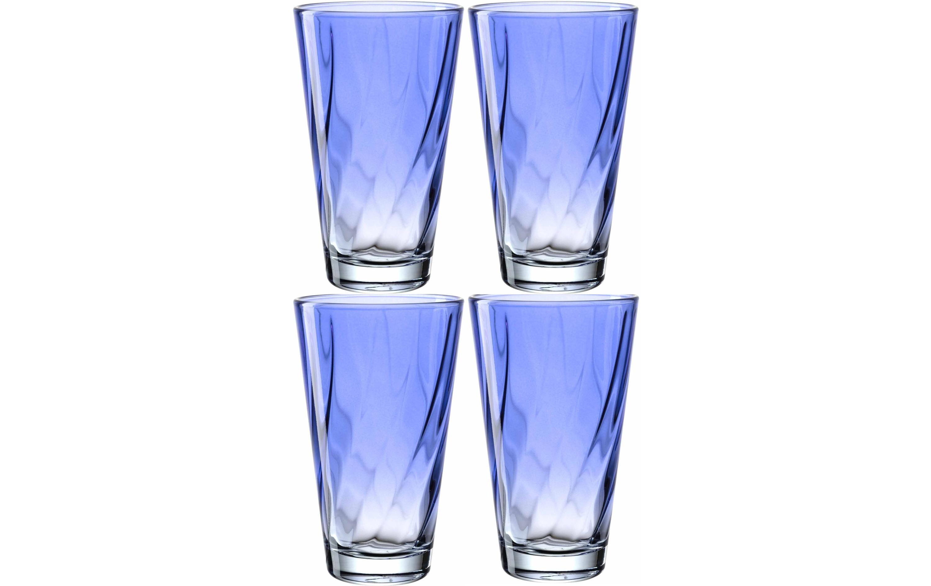 Leonardo Trinkglas Twist 300 ml, 4 Stück, Blau