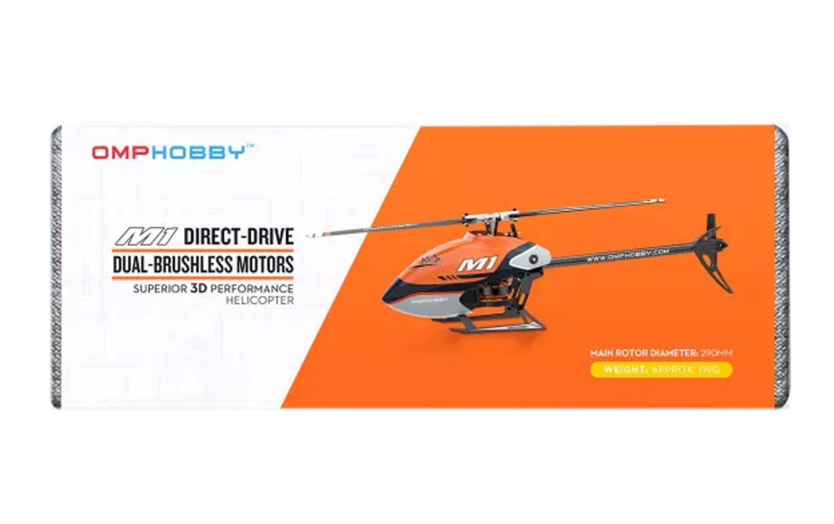 OMPHobby Helikopter M1 EVO Flybarless, 3D, Rot BNF