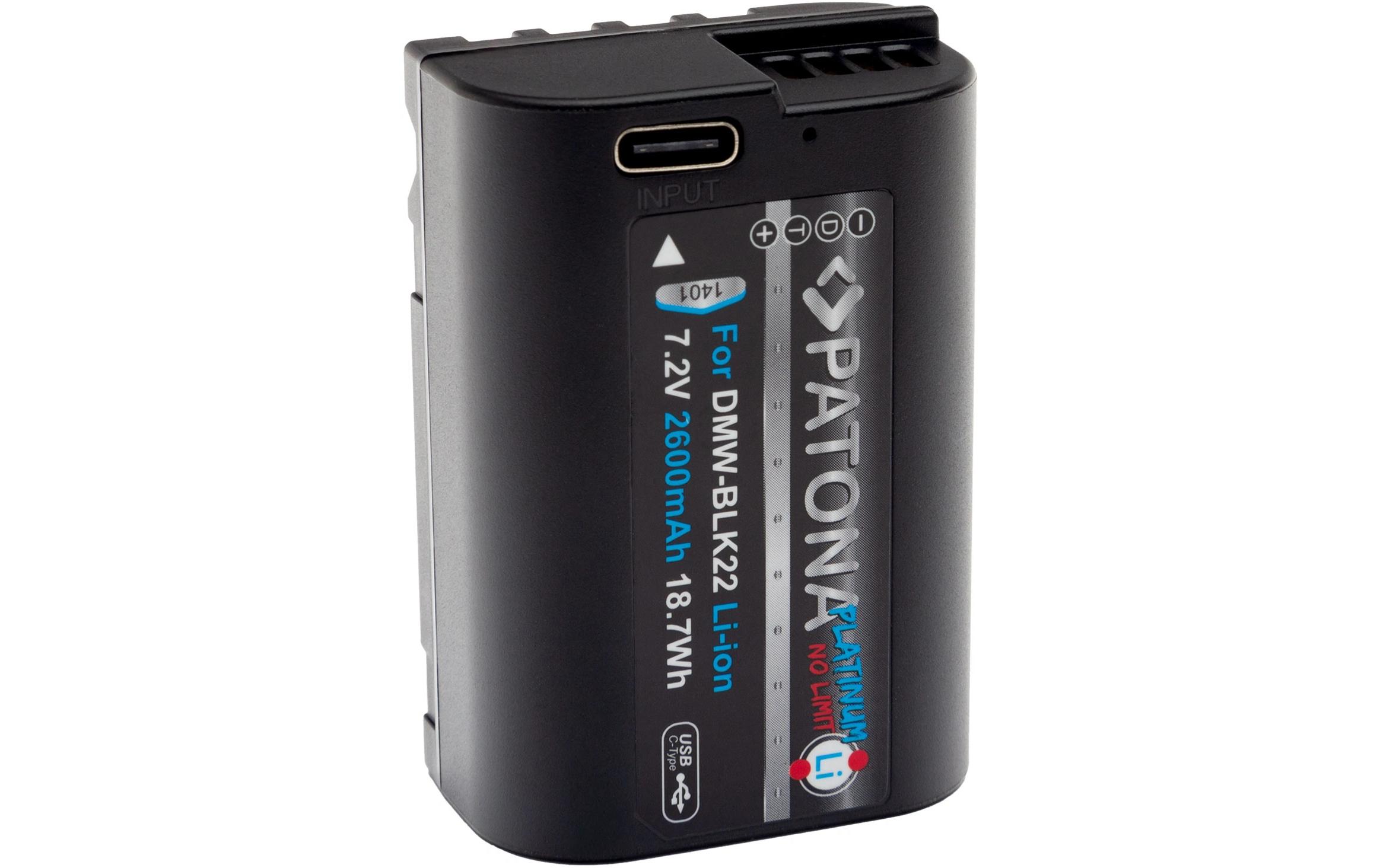 Patona Platinum Akku für Panasonic DMW-BLK22, S5, G9, GH5 und GH5S