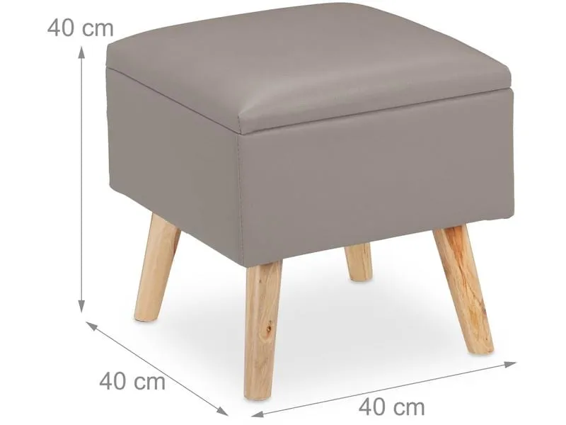 relaxdays Hocker Hellgrau
