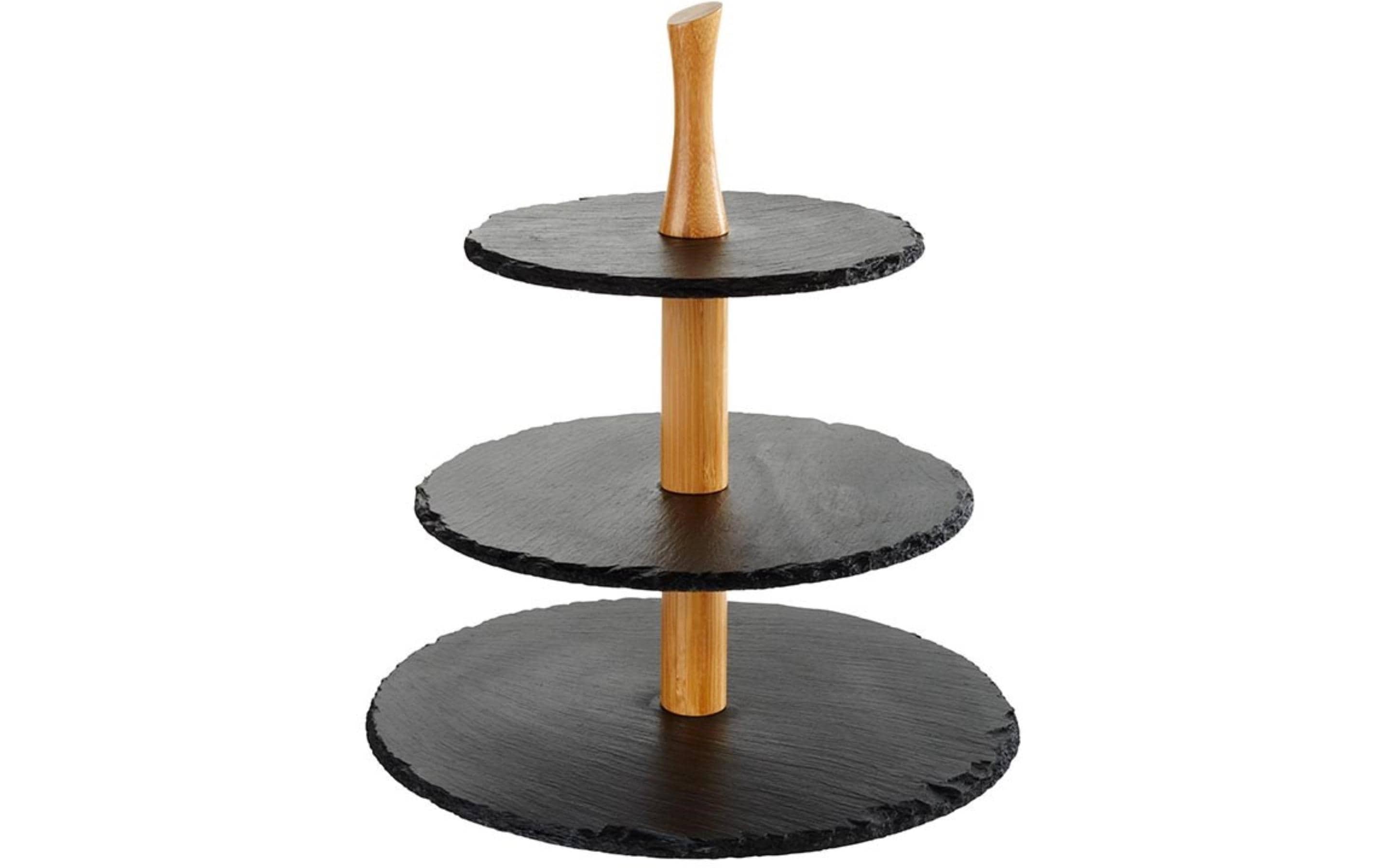 APS 3-stufige Etagère Braun/Schwarz