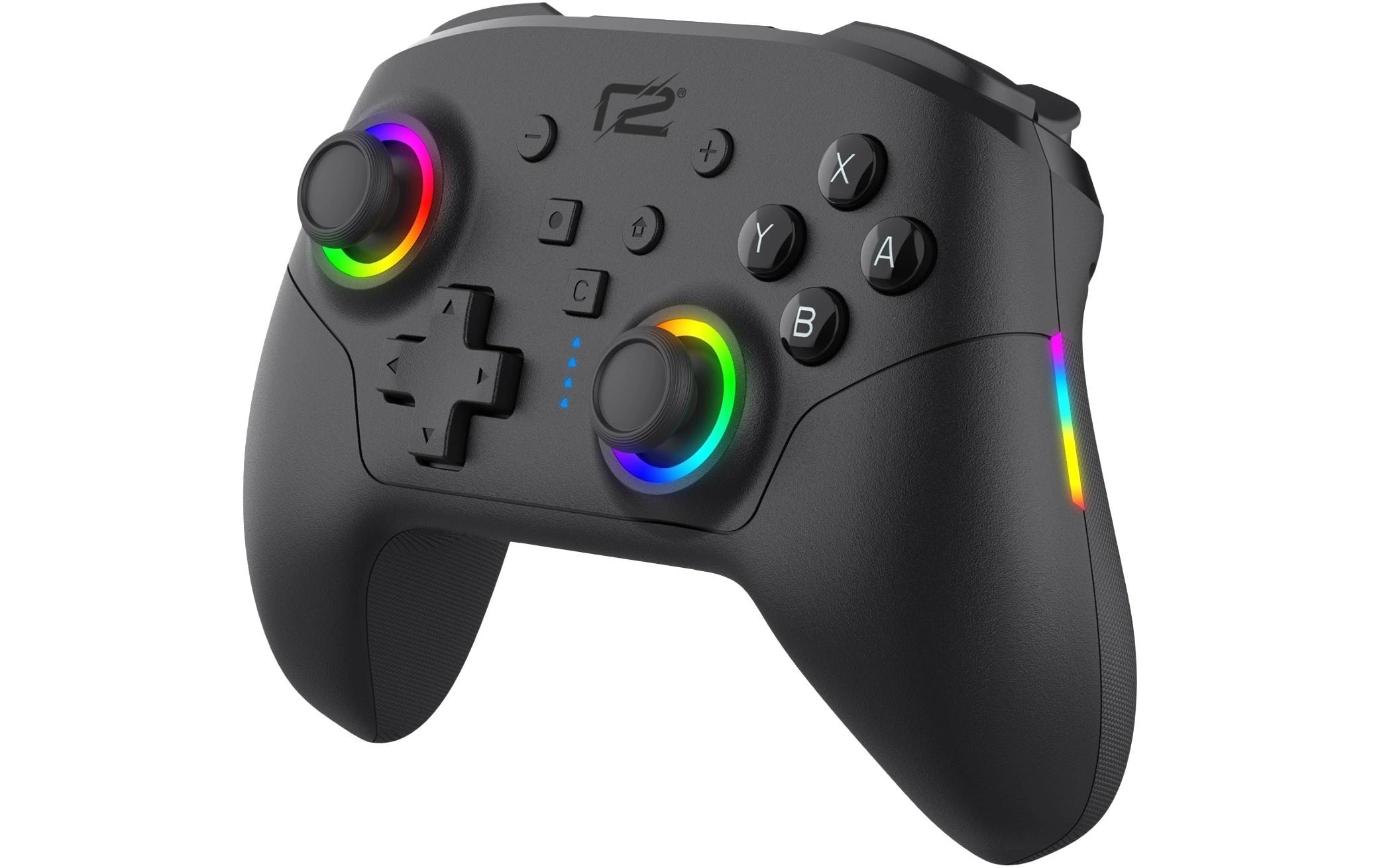 GAME Controller Pro Pad X2 LED Edition Schwarz für NSW 2