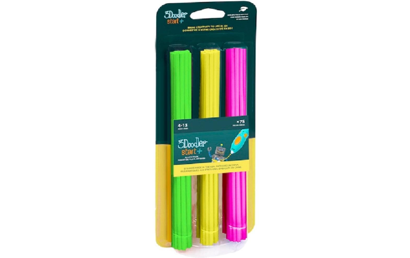 3Doodler 3D Pen Filament Start+ Neon Glow 75 Stück 3Doodler 3D Pen Filament Start+ Neon Glow 75 Stück