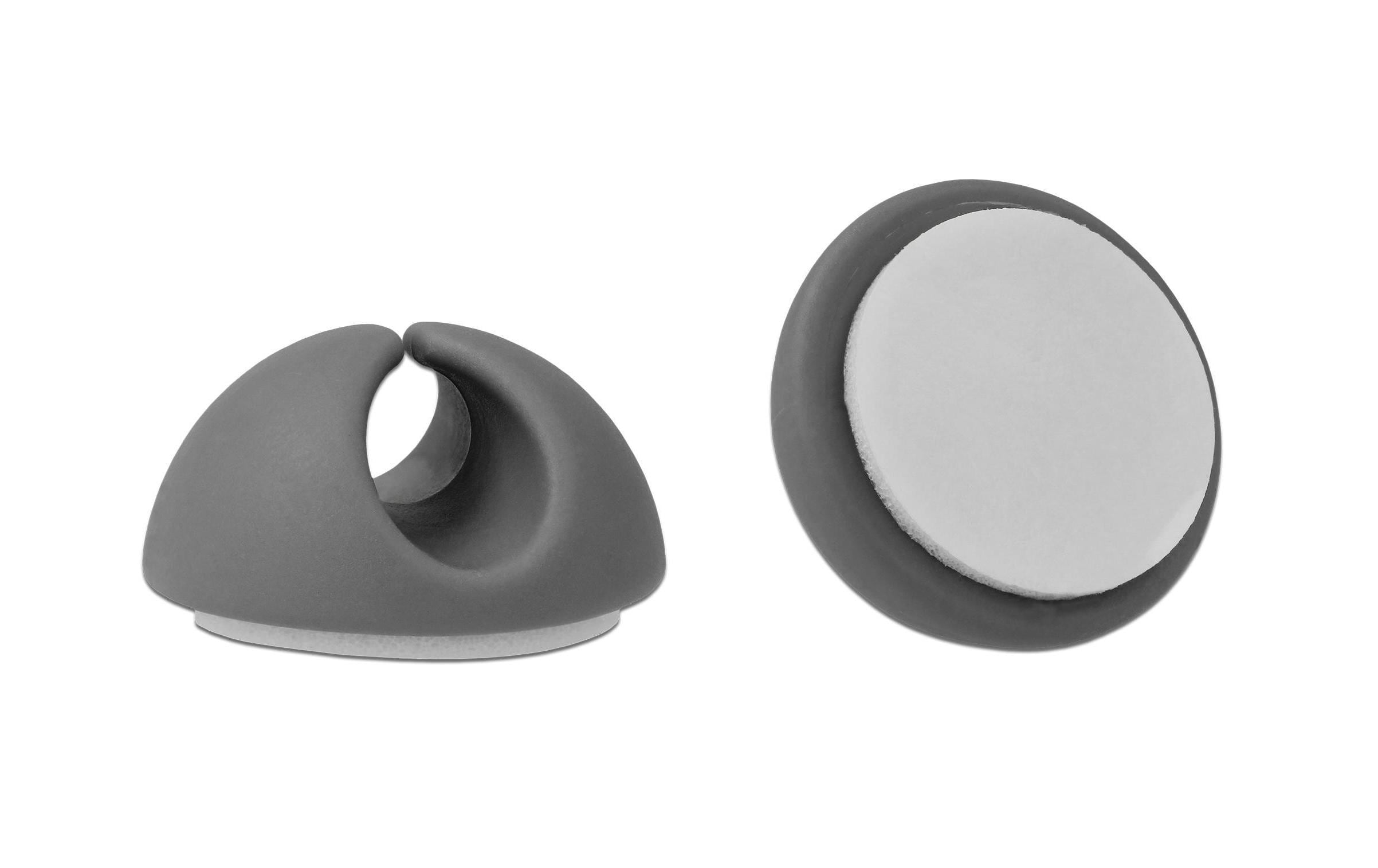 Delock Kabelhalter 6.5 mm 2x3 Stück, grau&weiss