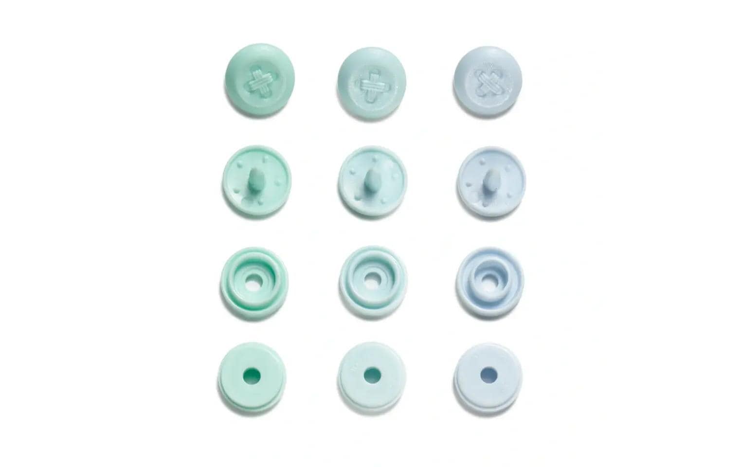 Prym Druckknöpfe Color Snaps Hellblau, Ø 9 mm, 36 Stück