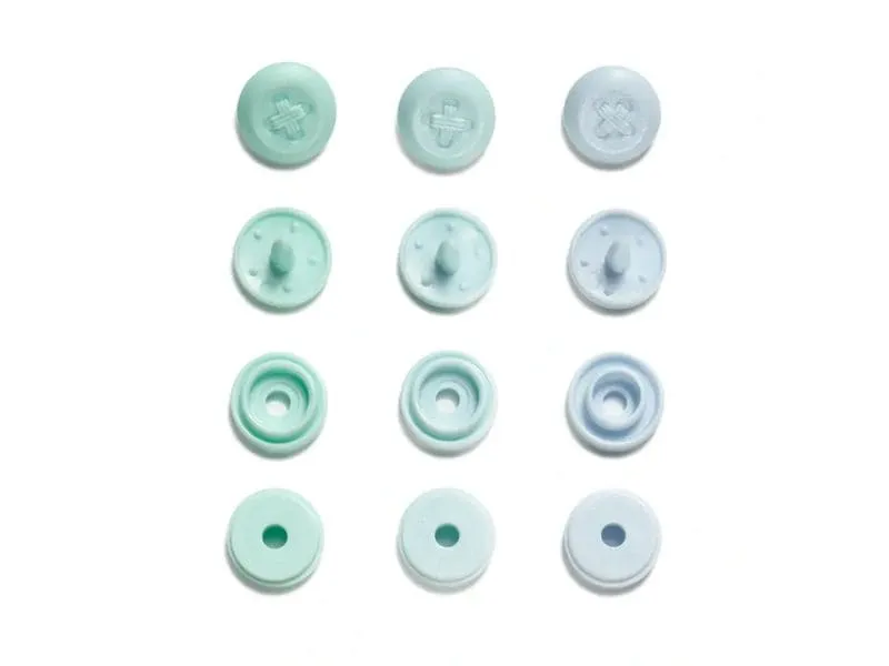 Prym Druckknöpfe Color Snaps Hellblau, Ø 9 mm, 36 Stück Prym Druckknöpfe Color Snaps Hellblau, Ø 9 mm, 36 Stück