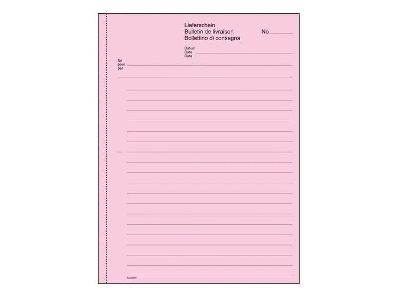 Favorit Durchschreibebuch A5 Lieferscheine, 50 x 2 Blatt