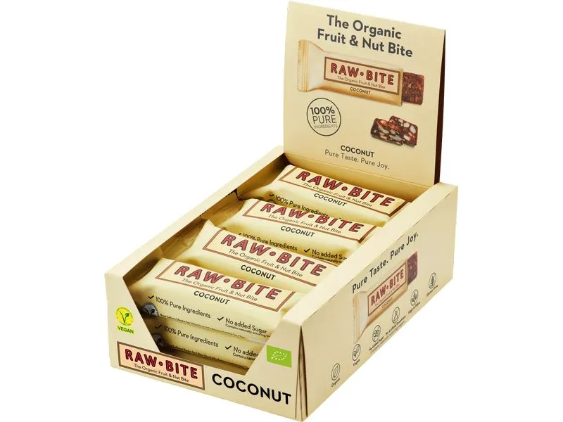 Rawbite Rohkostriegel Kokosnuss 12 x 50 g