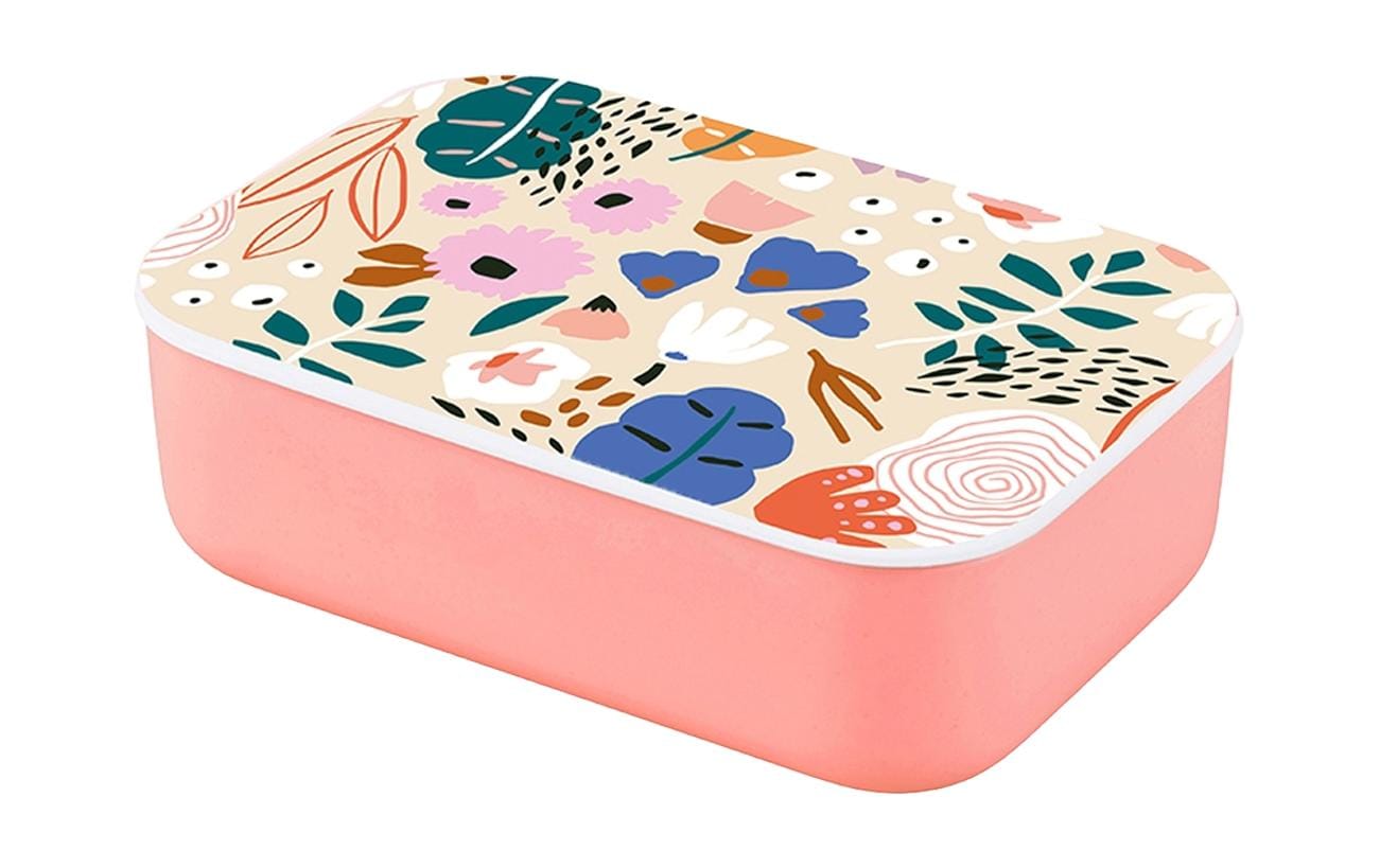 BioLoco Lunchbox Classic – flowers Mehrfarbig/Rosa