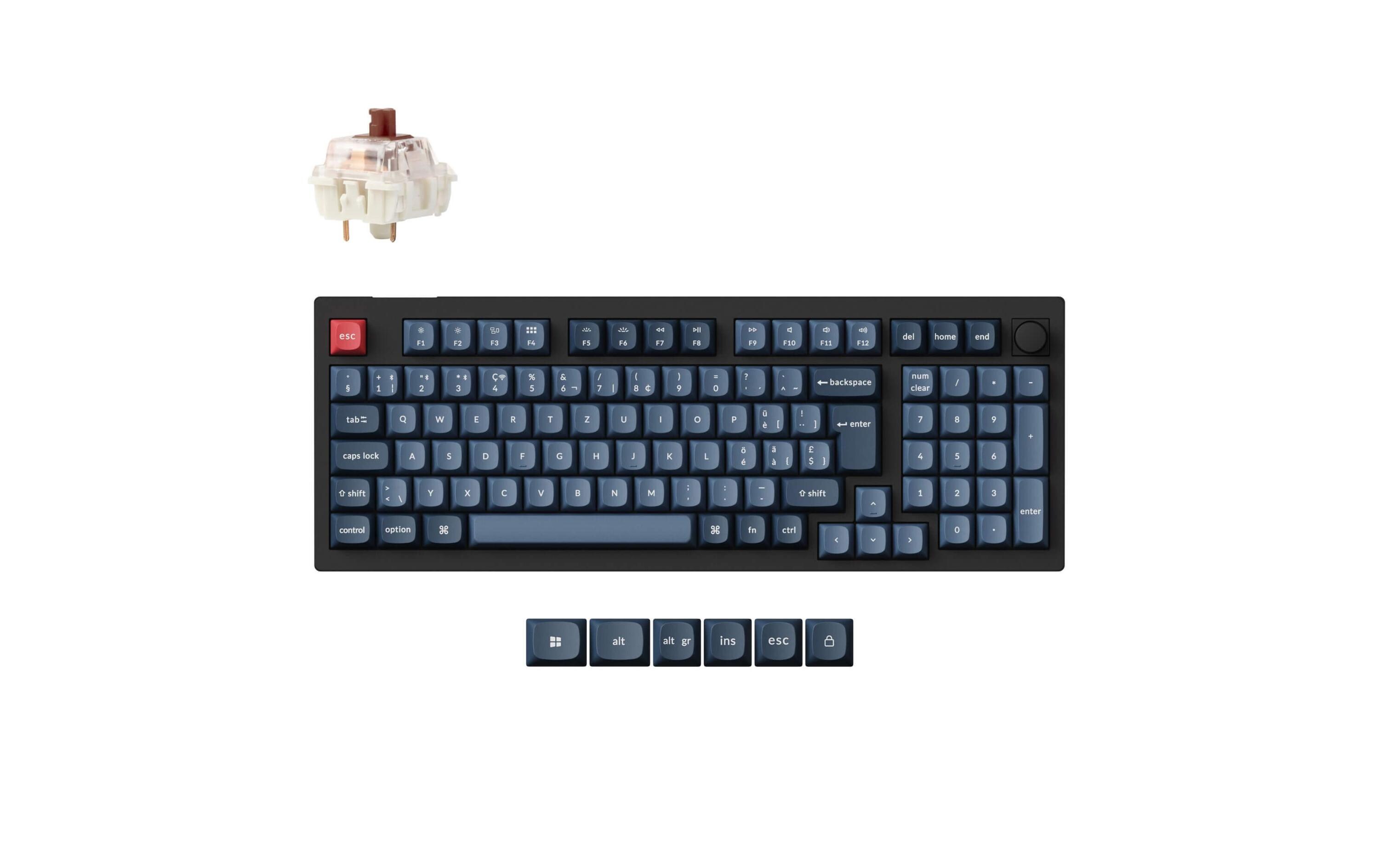 Keychron Gaming-Tastatur V5 Max Black Brown Switch