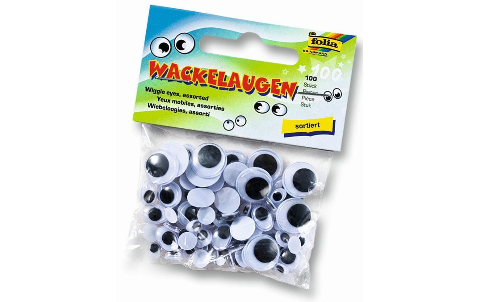 Folia Wackelaugen 100 Stück Folia Wackelaugen 100 Stück