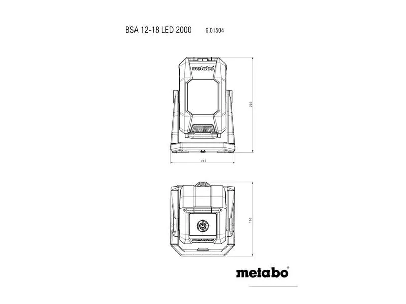 Metabo Akku-Lampe BSA 12-18 LED 2000 Solo, im Karton Metabo Akku-Lampe BSA 12-18 LED 2000 Solo, im Karton