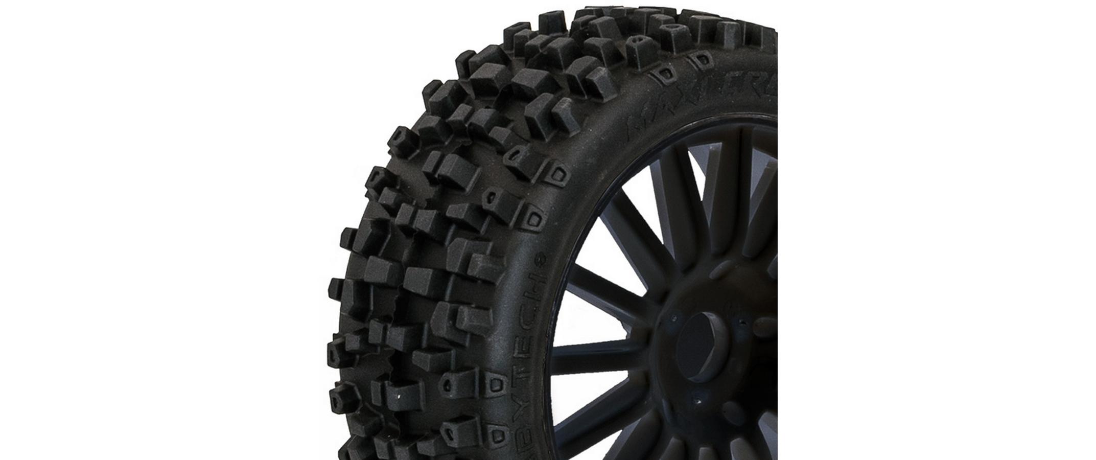 Hobbytech Kompletträder MAXI CROSS Buggy Schwarz, 1:8 Hobbytech Kompletträder MAXI CROSS Buggy Schwarz, 1:8