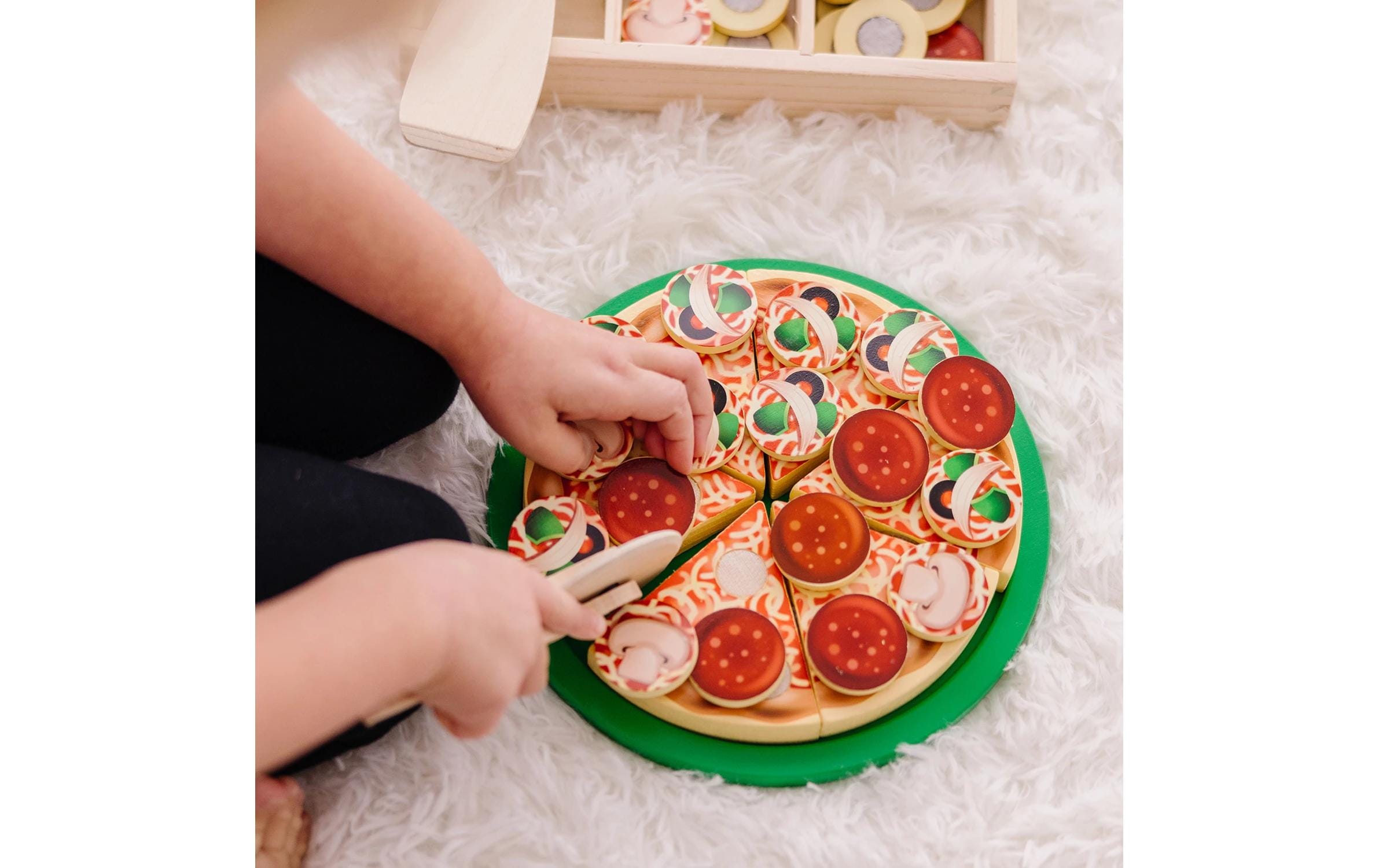 Spinmaster Melissa und Doug Pizza Party Holzspielset
