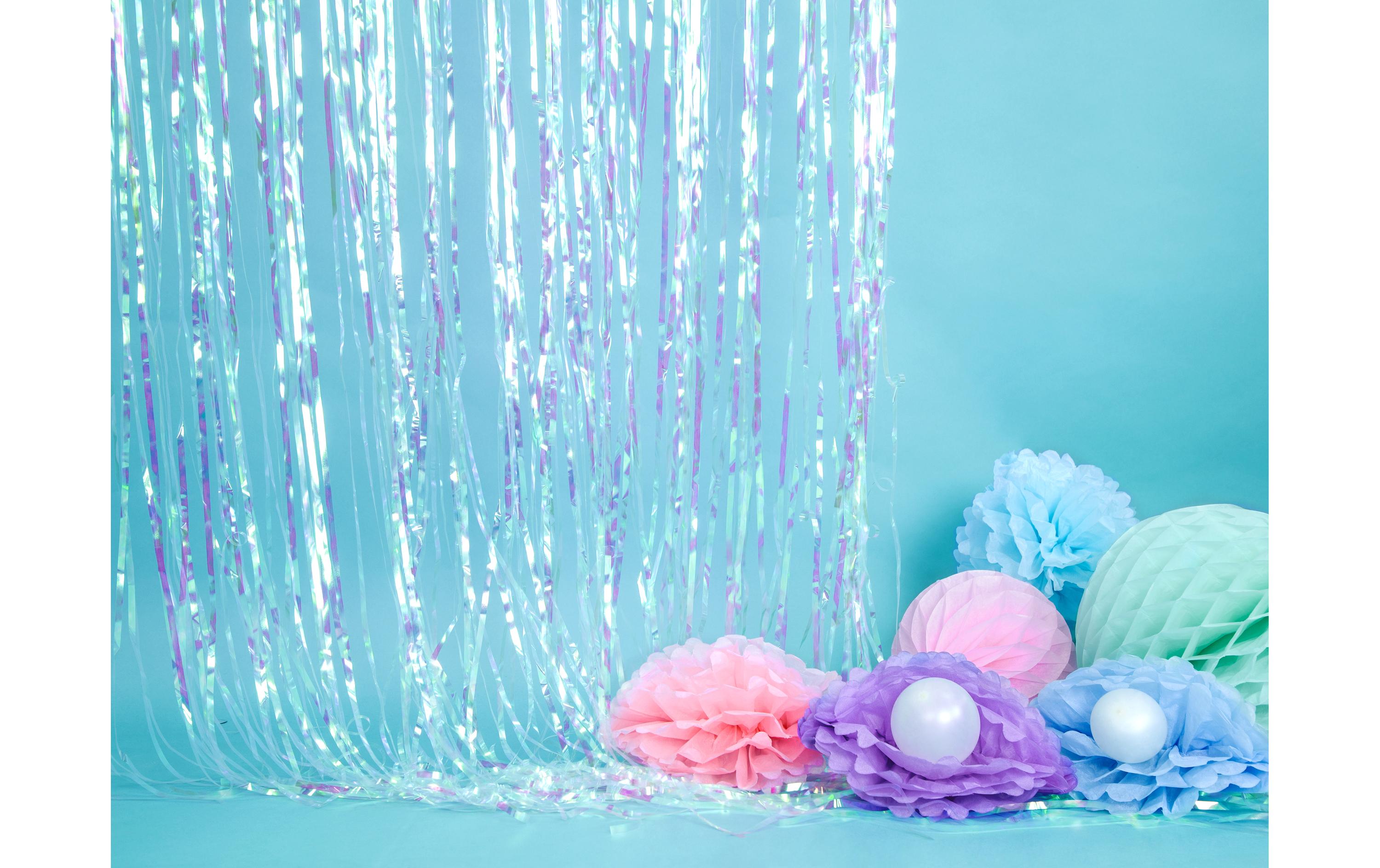 Partydeco Partyaccessoire Vorhang 90 x 250 cm, Opal