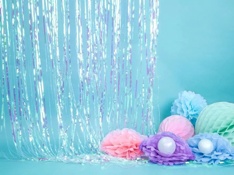 Partydeco Partyaccessoire Vorhang 90 x 250 cm, Opal Partydeco Partyaccessoire Vorhang 90 x 250 cm, Opal