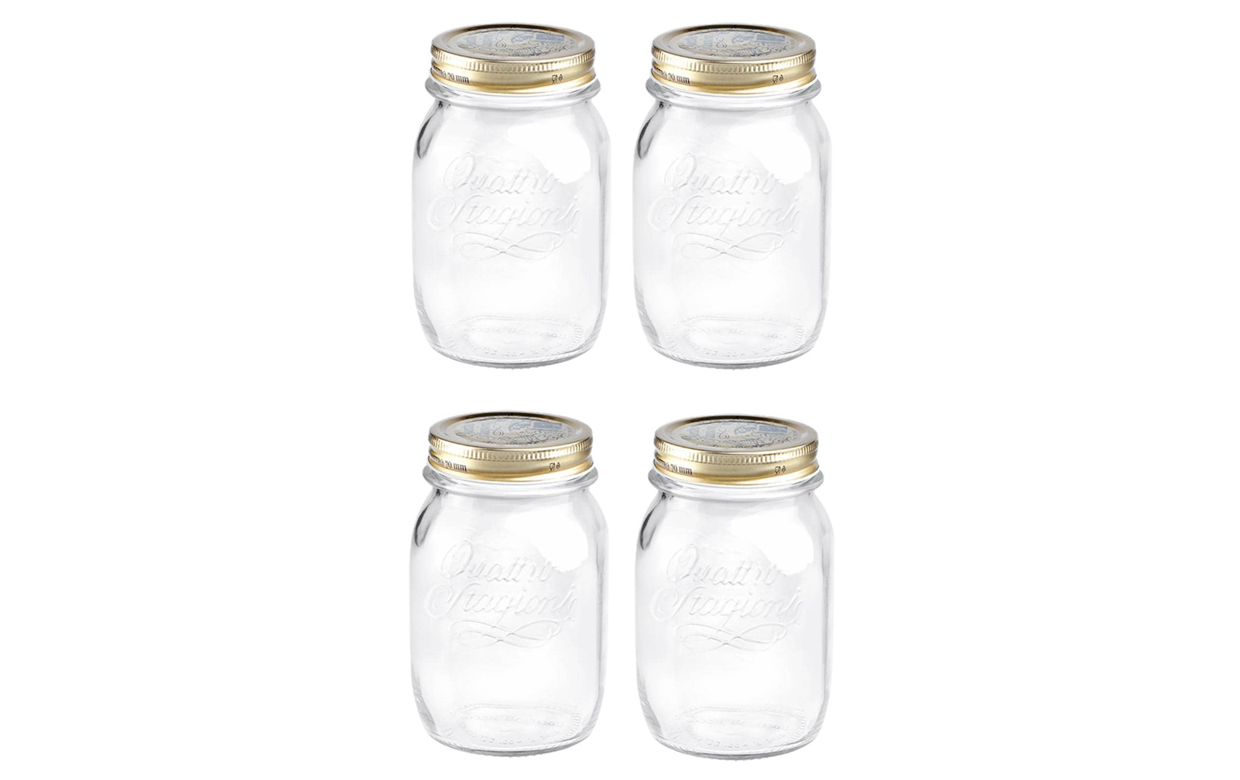 Bormioli Rocco Einmachglas Quattro Stagioni 500 ml, 4 Stück 