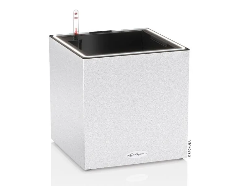 Lechuza Blumentopf Canto Stone 30 Low LED, Quarzweiss Lechuza Blumentopf Canto Stone 30 Low LED, Quarzweiss