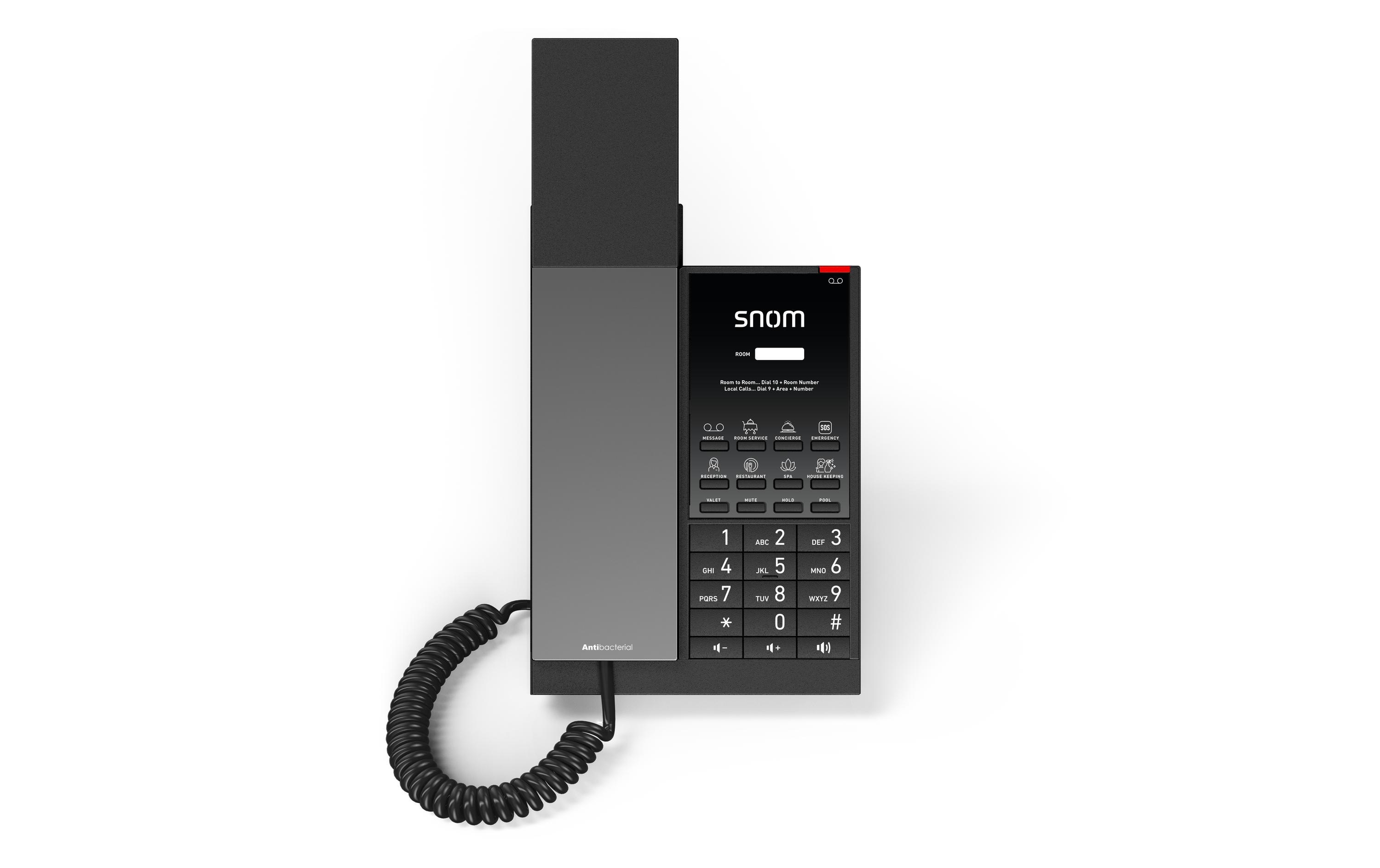 snom Tischtelefon HD350A, Analoges Hoteltelefon Schwarz snom Tischtelefon HD350A, Analoges Hoteltelefon Schwarz
