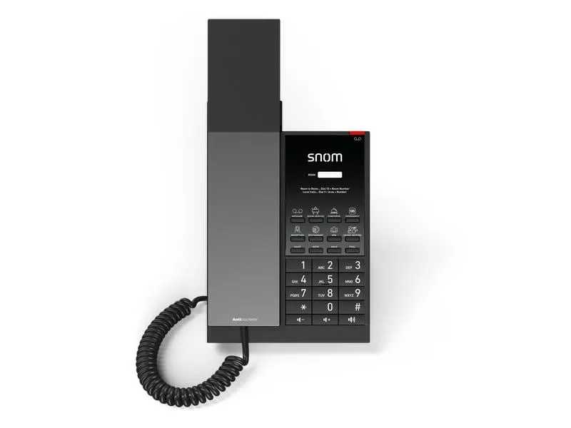 snom Tischtelefon HD350W SIP-Hoteltelefon Schwarz snom Tischtelefon HD350W SIP-Hoteltelefon Schwarz