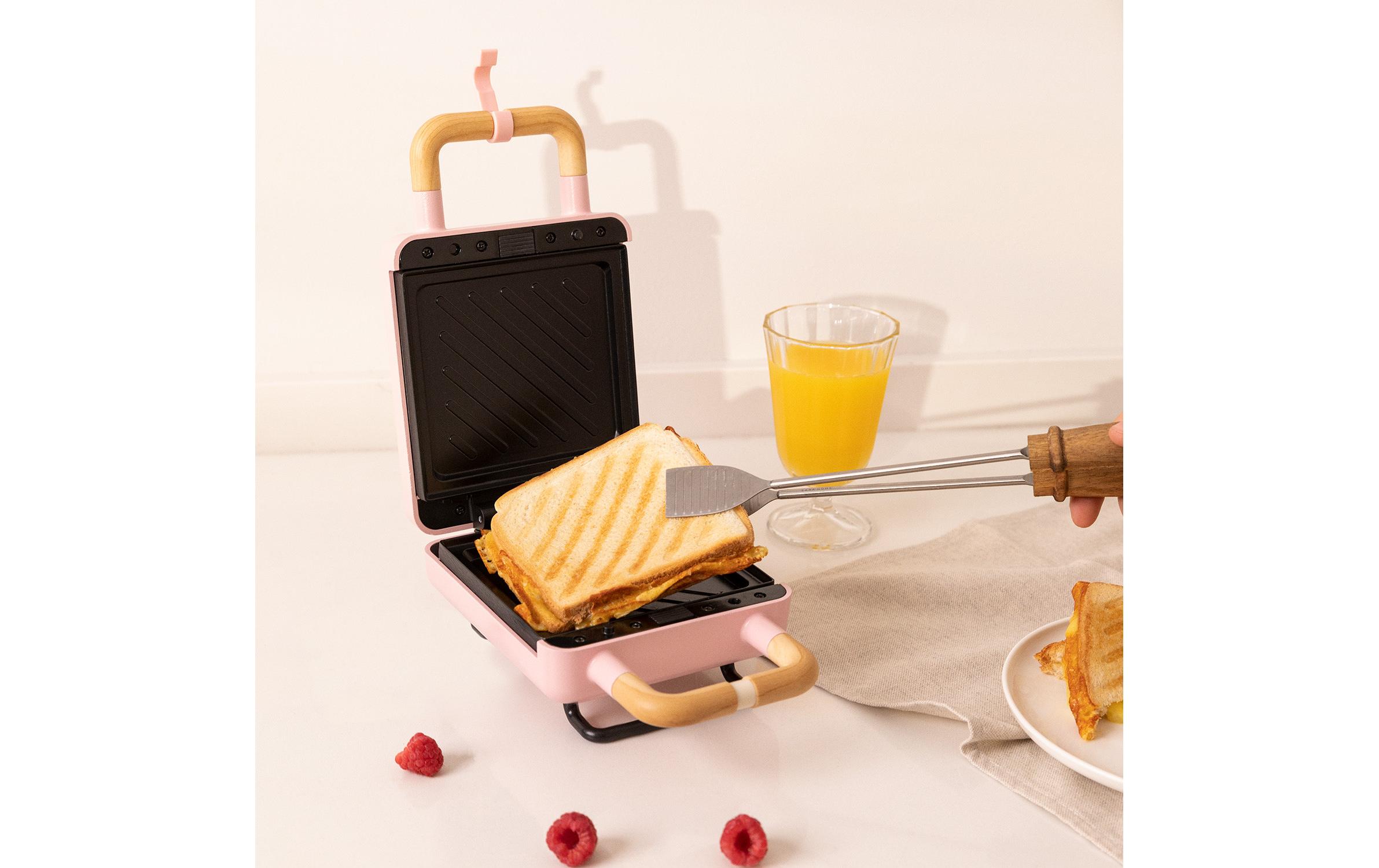 Create Waffeleisen Stone 2 in 1 Compact Pastellrosa