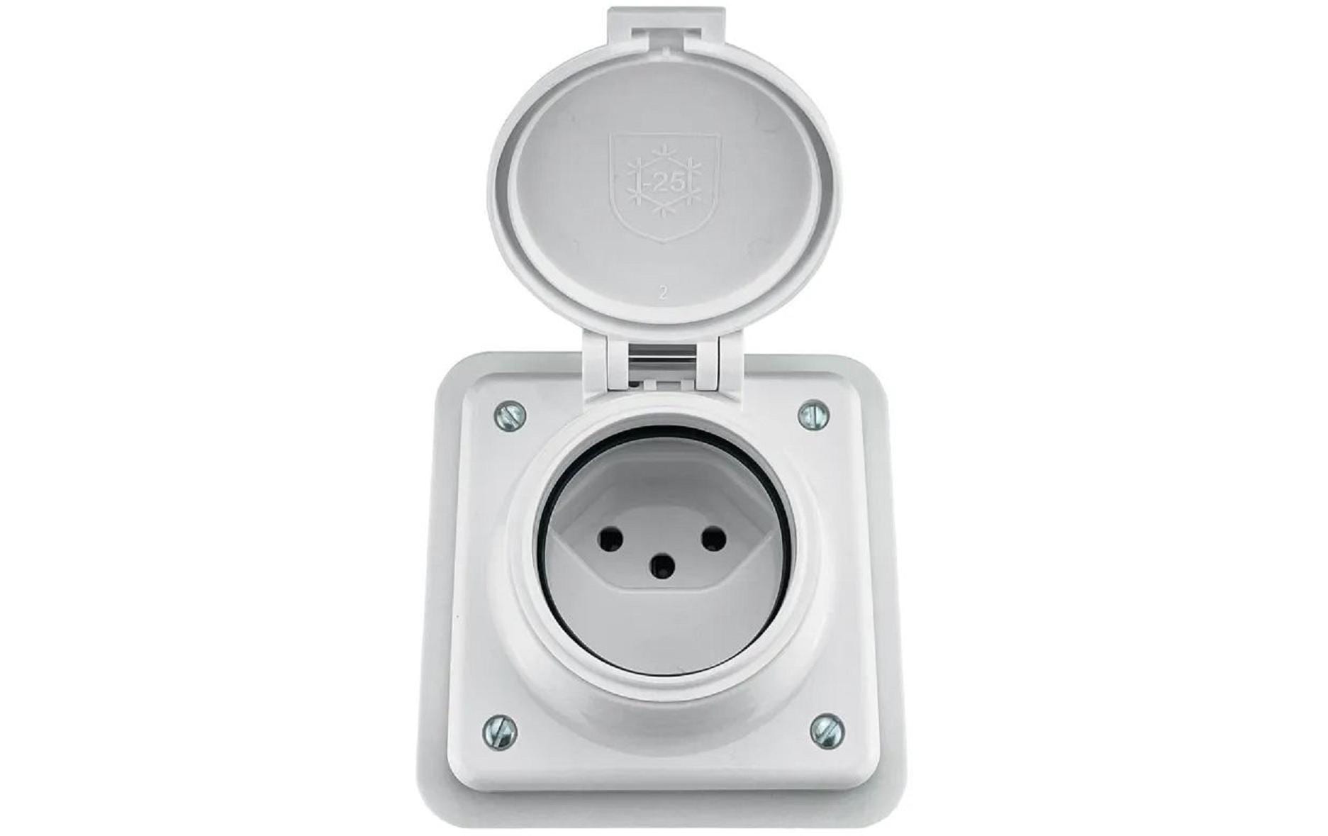 Mica UP Steckdose 1 x T13, IP55 ws Mica UP Steckdose 1 x T13, IP55 ws