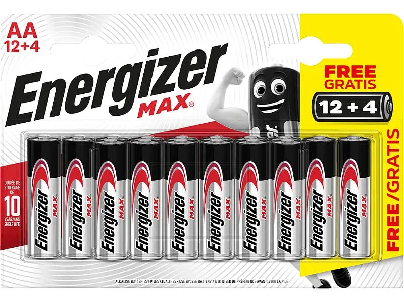 Energizer Batterie Max AA 12+4 Stück