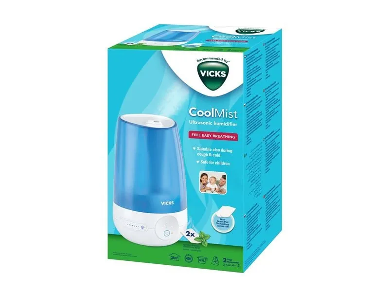 Vicks Mini Kaltluft Luftbefeuchter Ultraschall, VUL565E