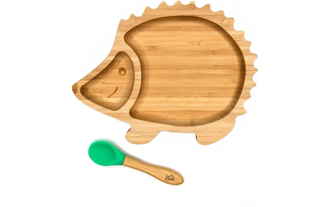 Kleinfuchs Kinderteller Bambus Igel Grün Kleinfuchs Kinderteller Bambus Igel Grün
